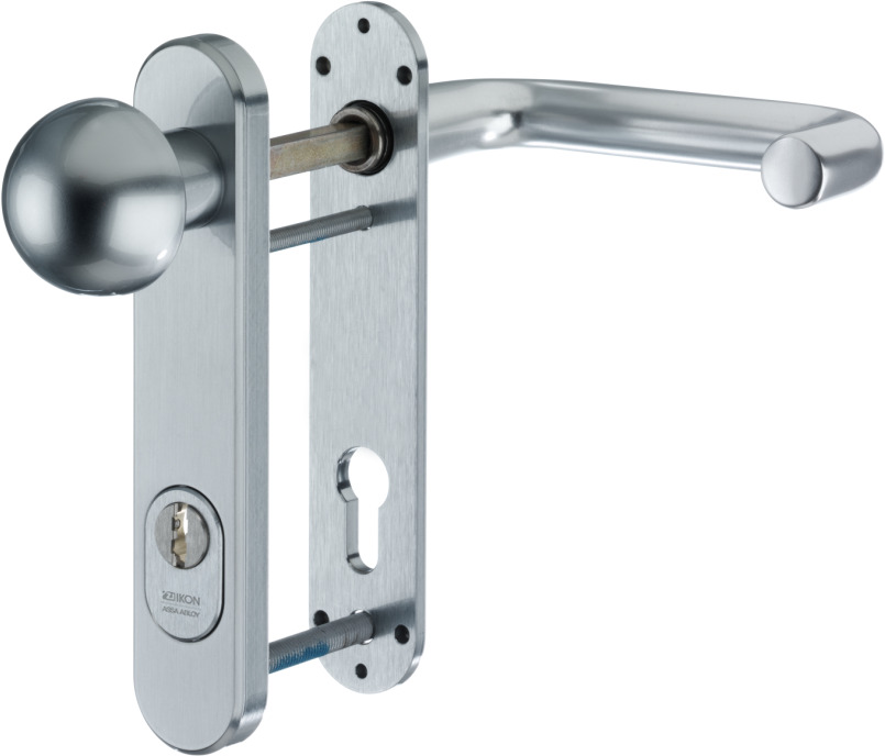 IKON S6B6,VAR=FS Stahl-Schutzbeschlag Rundknauf/Drücker IKON S6B6,VAR=FS Stahl-Schutzbeschlag Rundknauf/Drücker